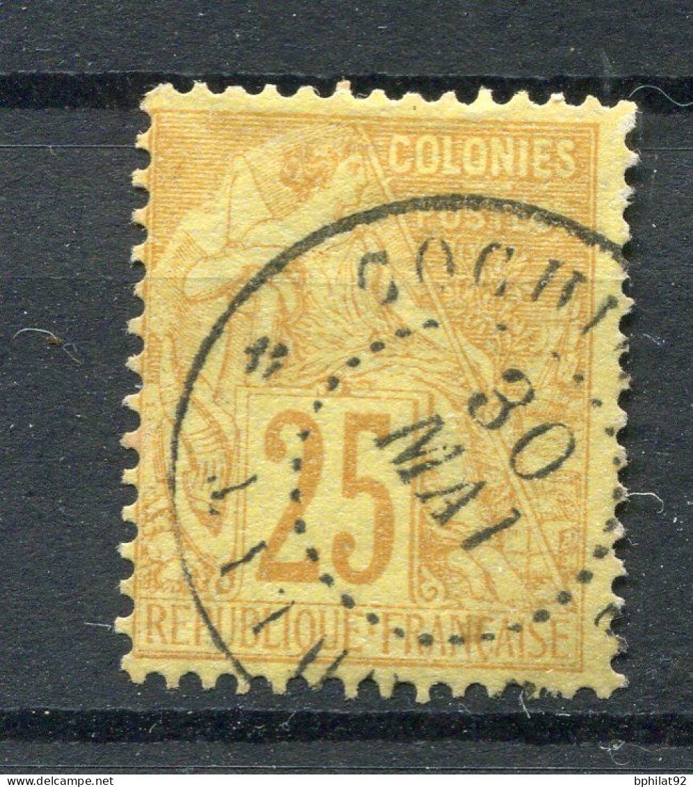 !!! COLONIES GENERALES N°53 OBLITERE MYTHO - COCHINCHINE - Alphée Dubois