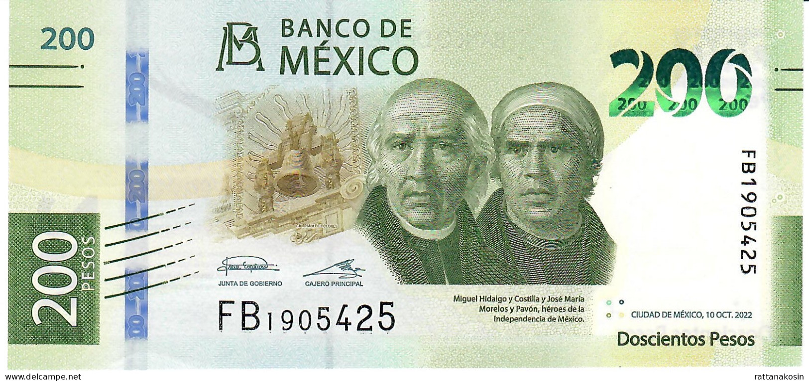 MEXICO P135j 200 PESOS 10.10.2022   #FB  UNC. - Messico