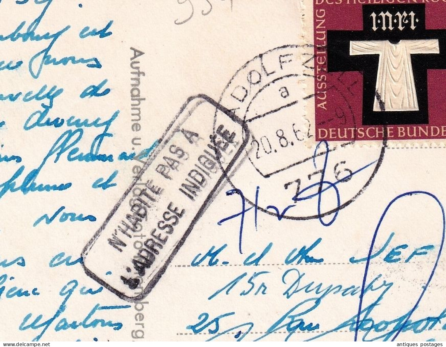 Deutschland 1962 Radolfzell Luxembourg N'Habite Pas à L'Adresse Indiquée Redirigée Sur Bordeaux Gironde - Lettres & Documents