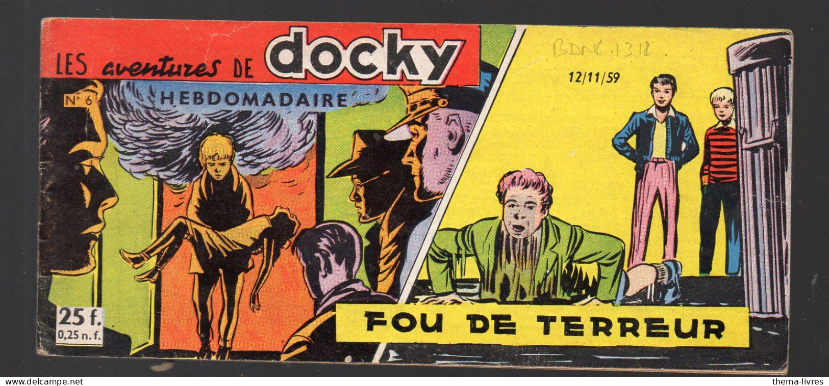 BD  / LES AVENTURES DE DOCKY N°6 1959  Fou  De Terreur  (PPP47356 / 06) - Autres & Non Classés