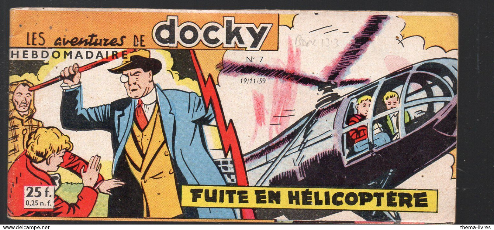 BD  / LES AVENTURES DE DOCKY N°7 1959  Fuite En Hélicoptère (PPP47356 / 07) - Sonstige & Ohne Zuordnung