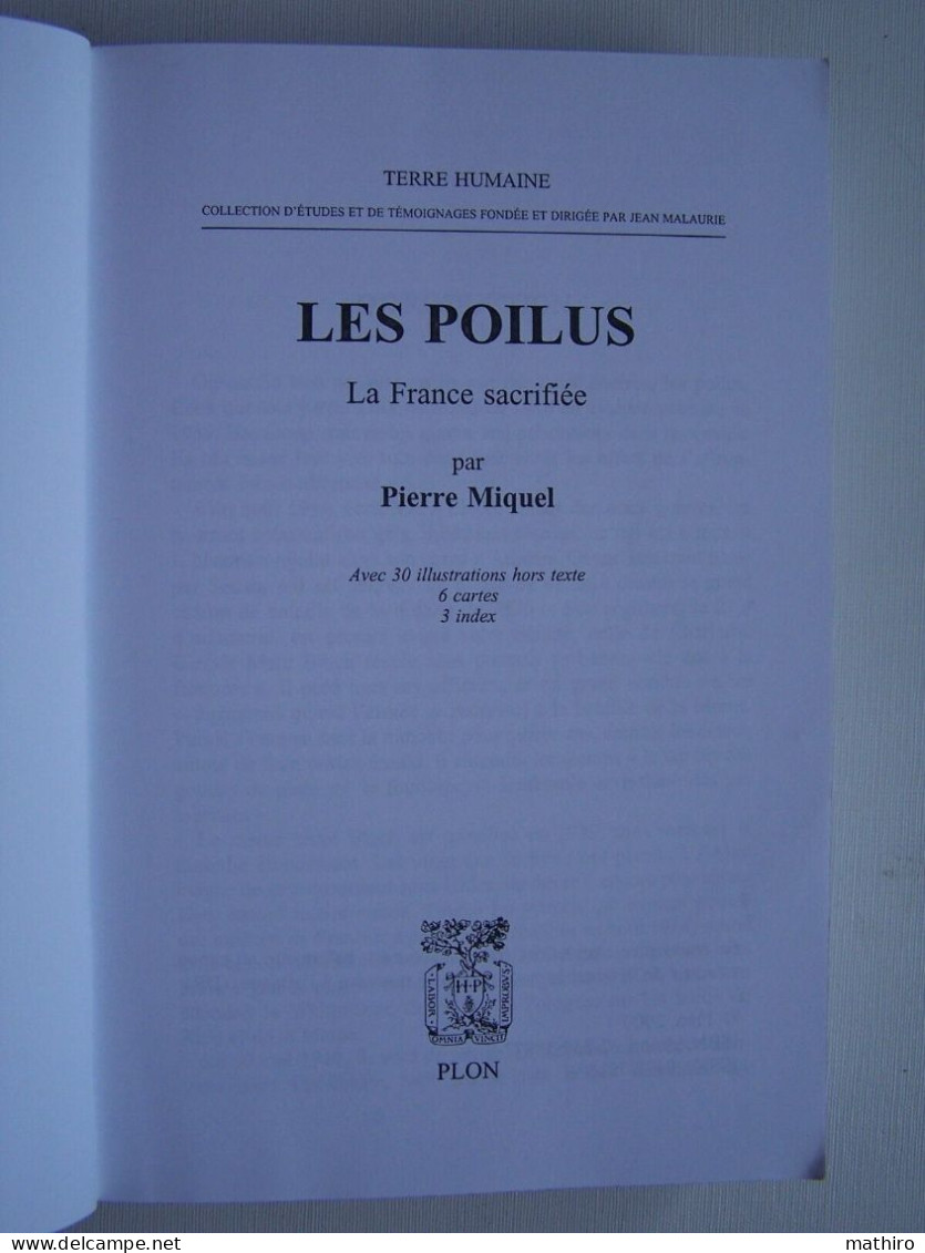 Les Poilus Par Pierre Miquel - Oorlog 1914-18