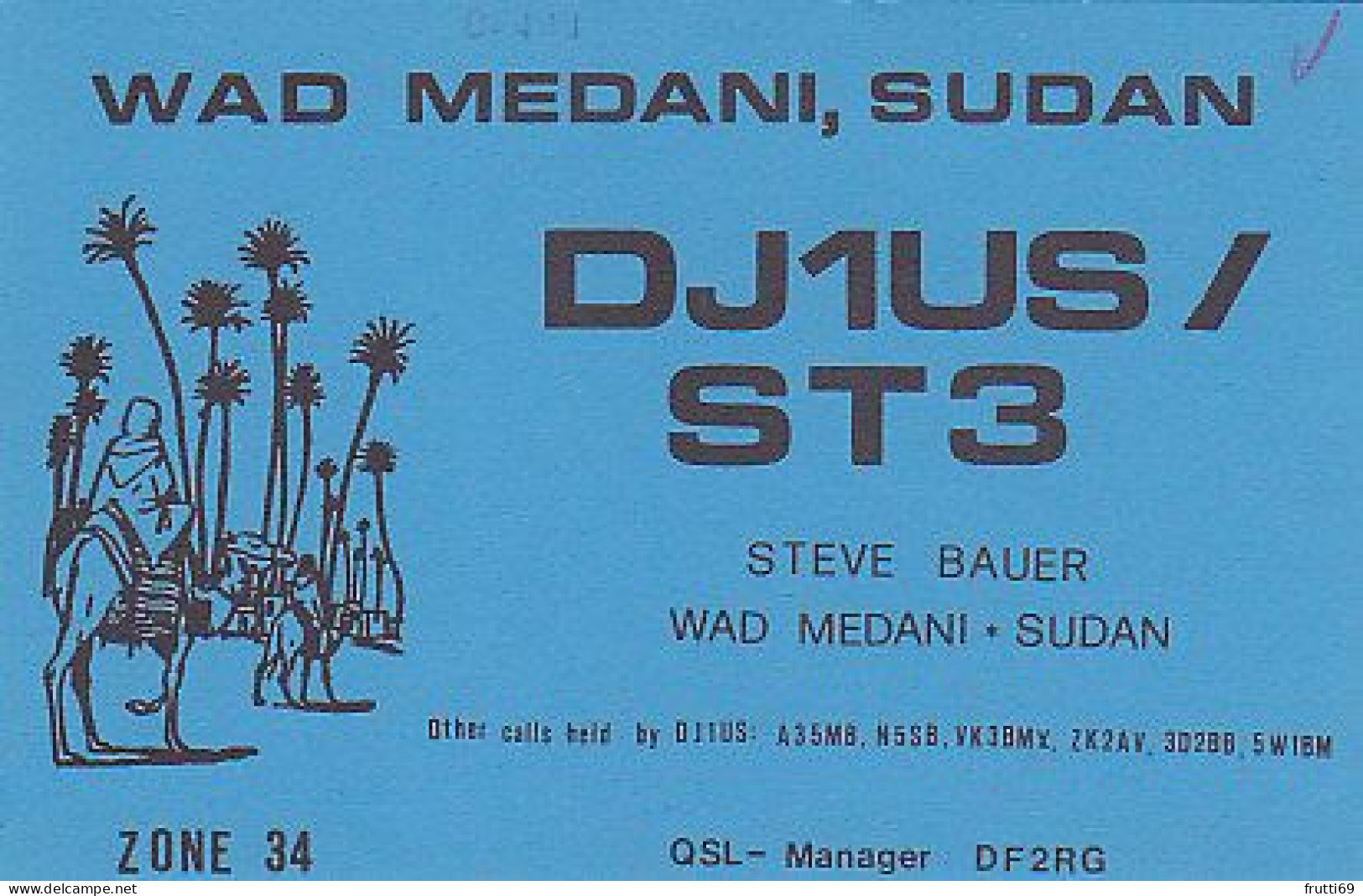 AK 210596 QSL - SUDAN - Qad Medani - Amateurfunk