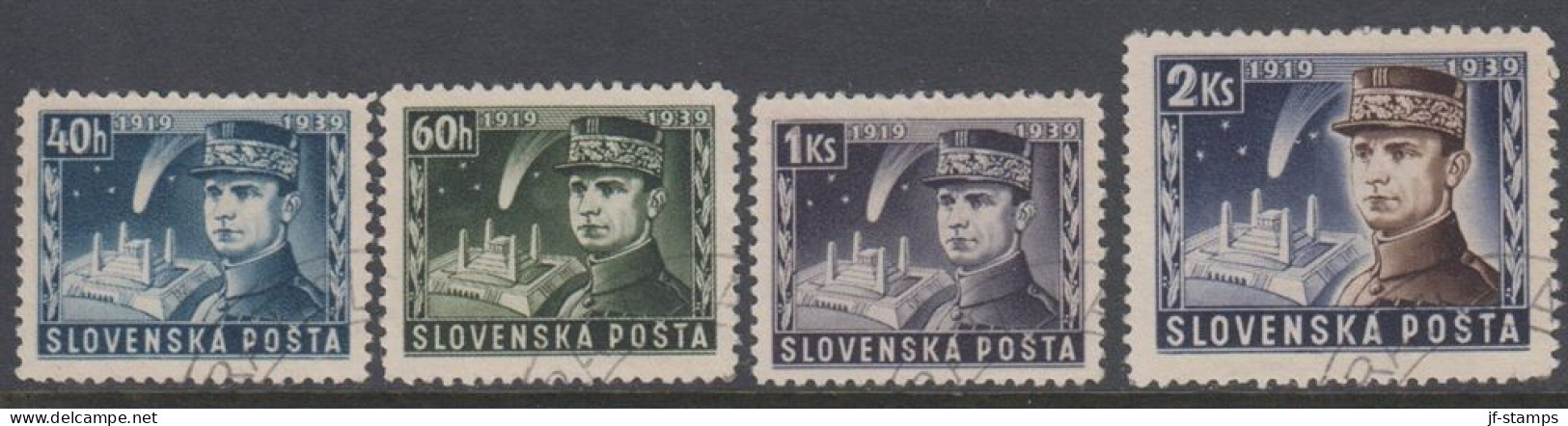 1939. SLOVENSKO Milan Štefánik. Complete Set Of 4 Stamps.  (Michel I-IV) - JF418429 - Used Stamps