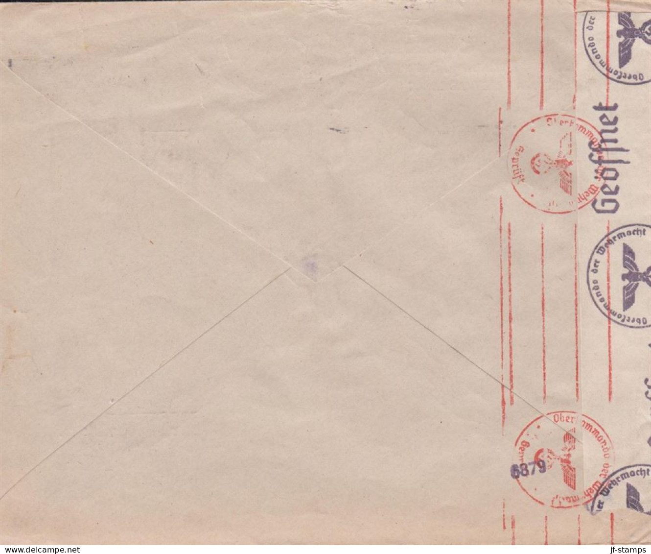 1940. SLOVENSKO Andrej Hlinka Pair 1 KORUNA  On Censored Cover To Brno With German Censor Tape... (Michel 40) - JF441412 - Storia Postale