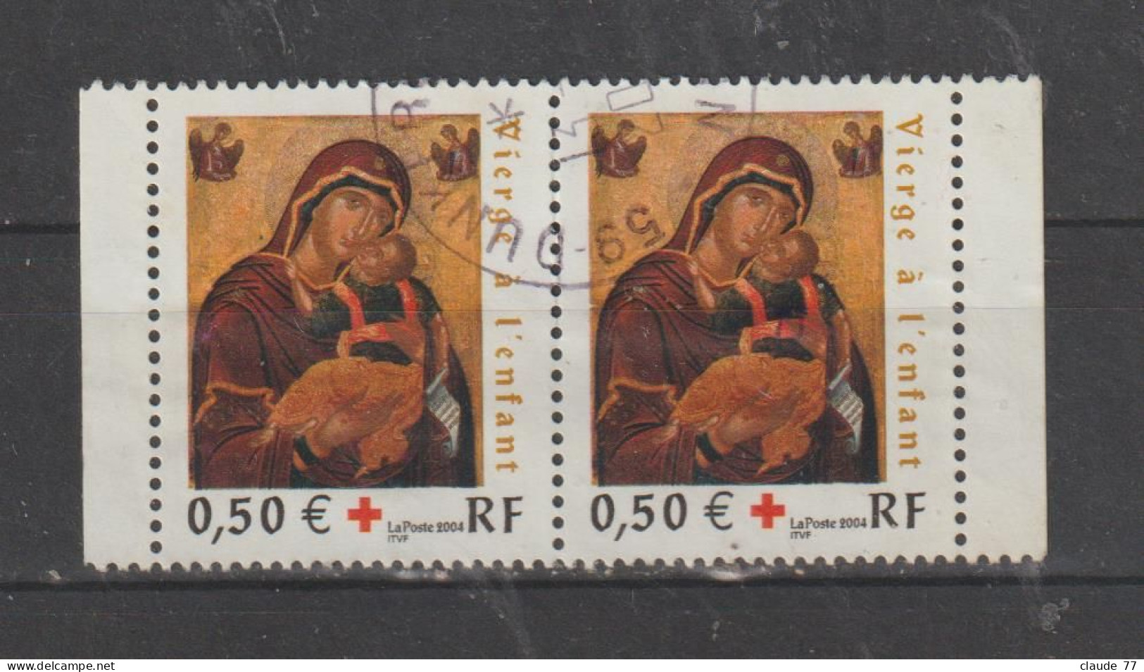 France :  2004 Croix Rouge   N° 3717 Paire De Carnet Obl. - Used Stamps