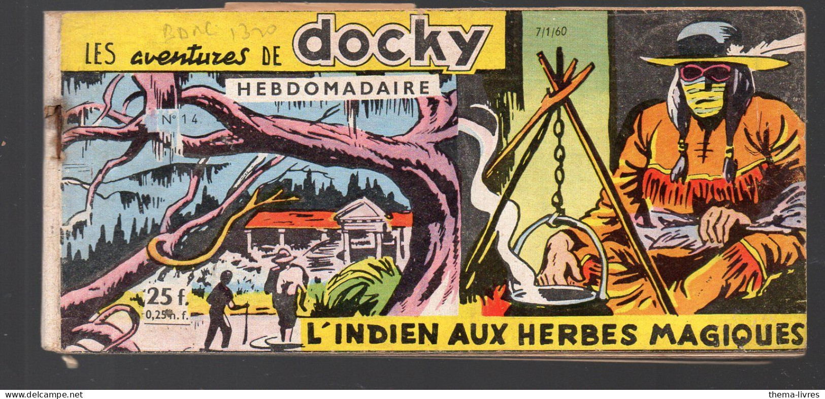 BD  / LES AVENTURES DE DOCKY N°14  1960  L'indien Aux Herbes Magiques    (PPP47356 / 14) - Sonstige & Ohne Zuordnung