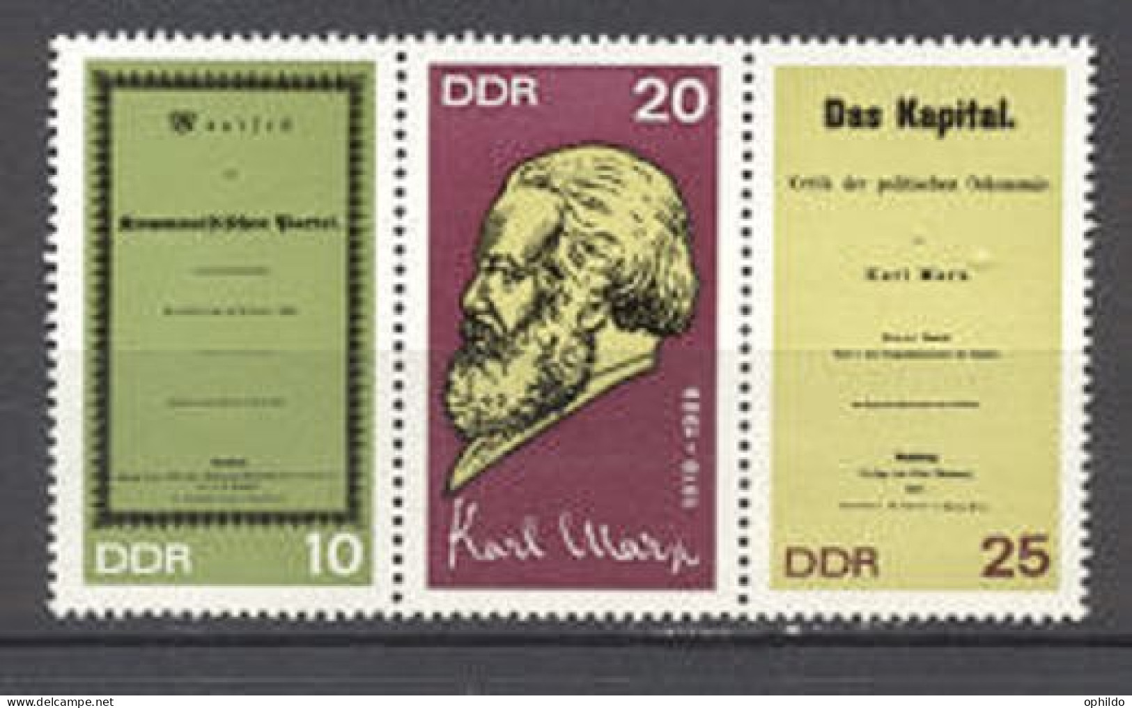 DDR   1063A  * *   TB   Le Triptyque  Cote 2.25 Euro   - Unused Stamps