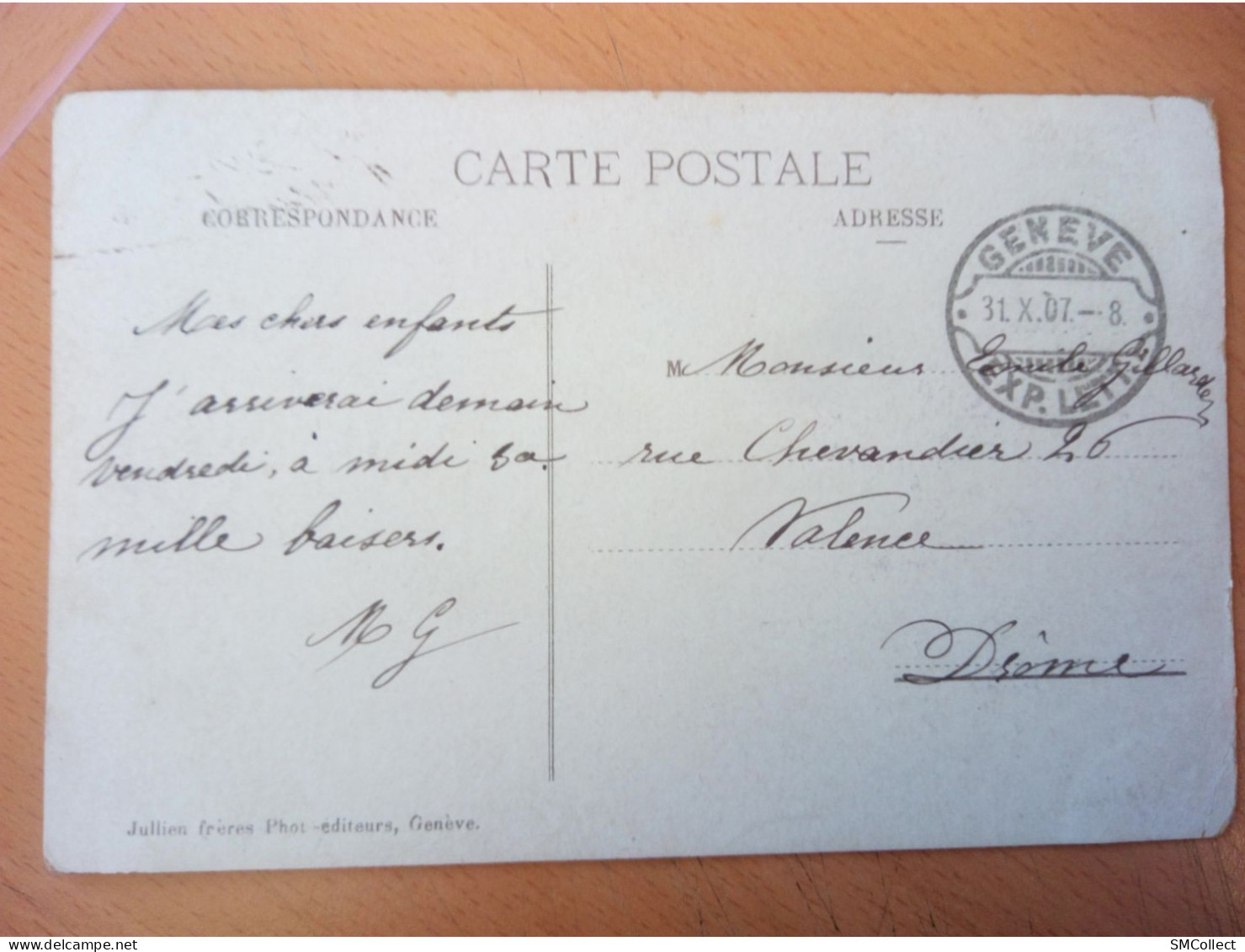 Geneve, Cachet Lame De Rasoir Du 31 Oct 1907 (13786) - Marcofilie