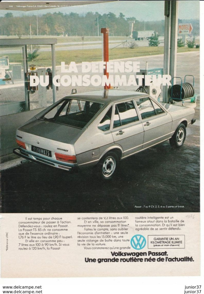 4 Feuillets De Magazine Volkswagen Passat TS 1974 Essai , TS 1976 - Cars