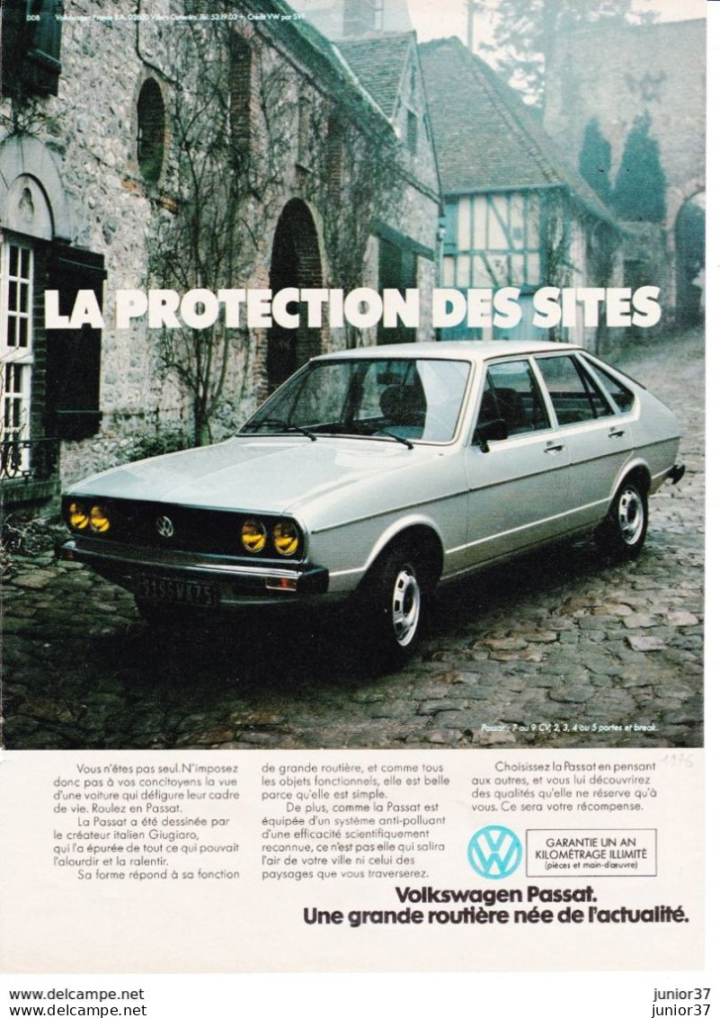 4 Feuillets De Magazine Volkswagen Passat TS 1974 Essai , TS 1976 - Auto's