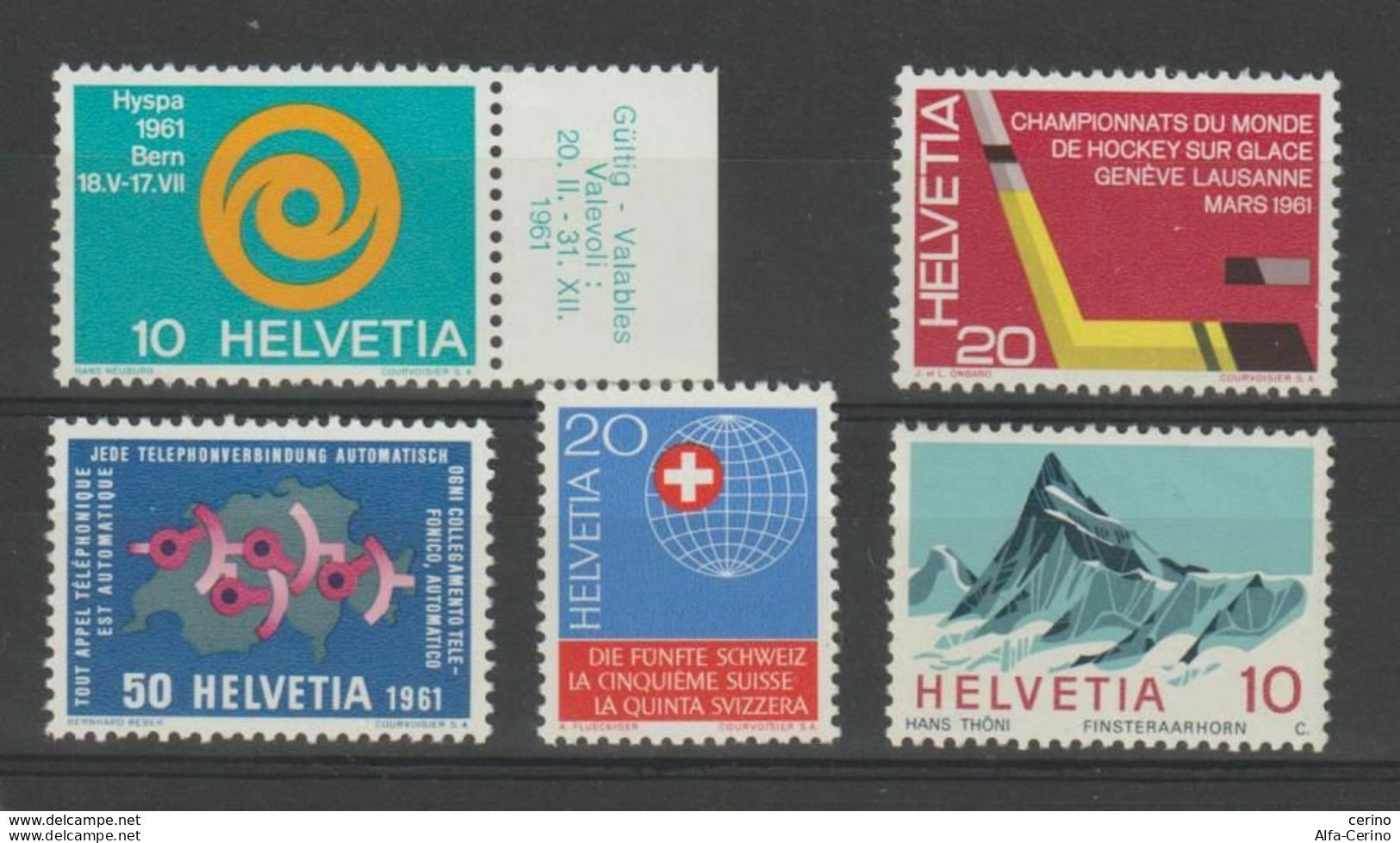 SVIZZERA:  1961/66  COMMEMORATIVI  -  5  VAL. N. -  YV/TELL. 674//775 - Unused Stamps