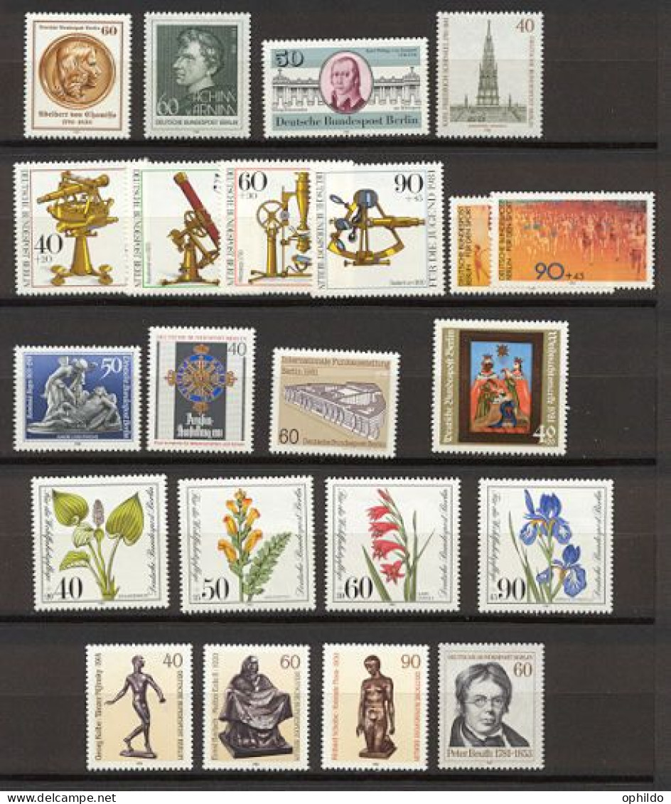 Berlin  Année Complete   1981  * *  TB     - Unused Stamps