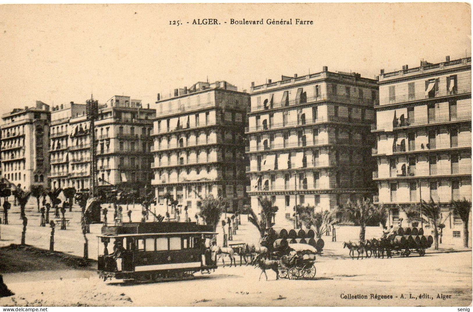 ALGERIE - ALGER - 125 - Boulevard Général Farre - Collection Régence E. L. édit. Alger (Leroux) - - Algerien