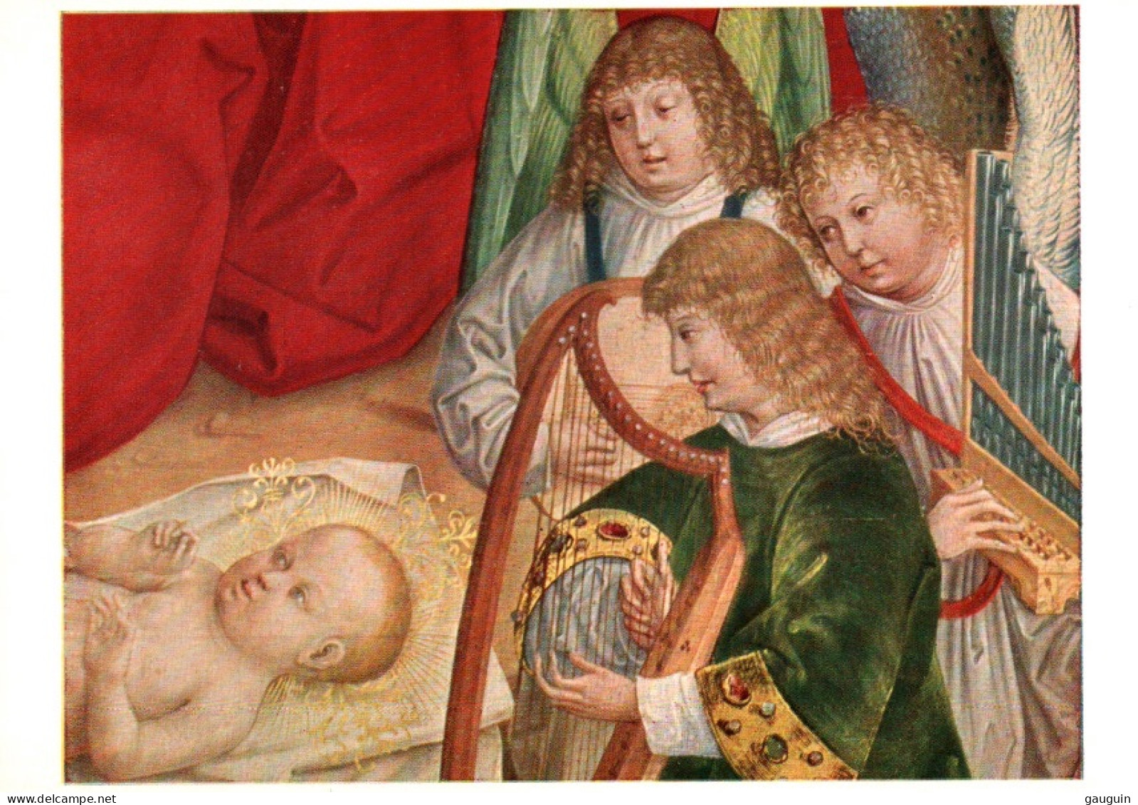 CPM - FRIBOURG - RETABLE De L'Eglise Des Cordeliers "Nativité"  Anges Musiciens ...Edition Holbein - Fribourg