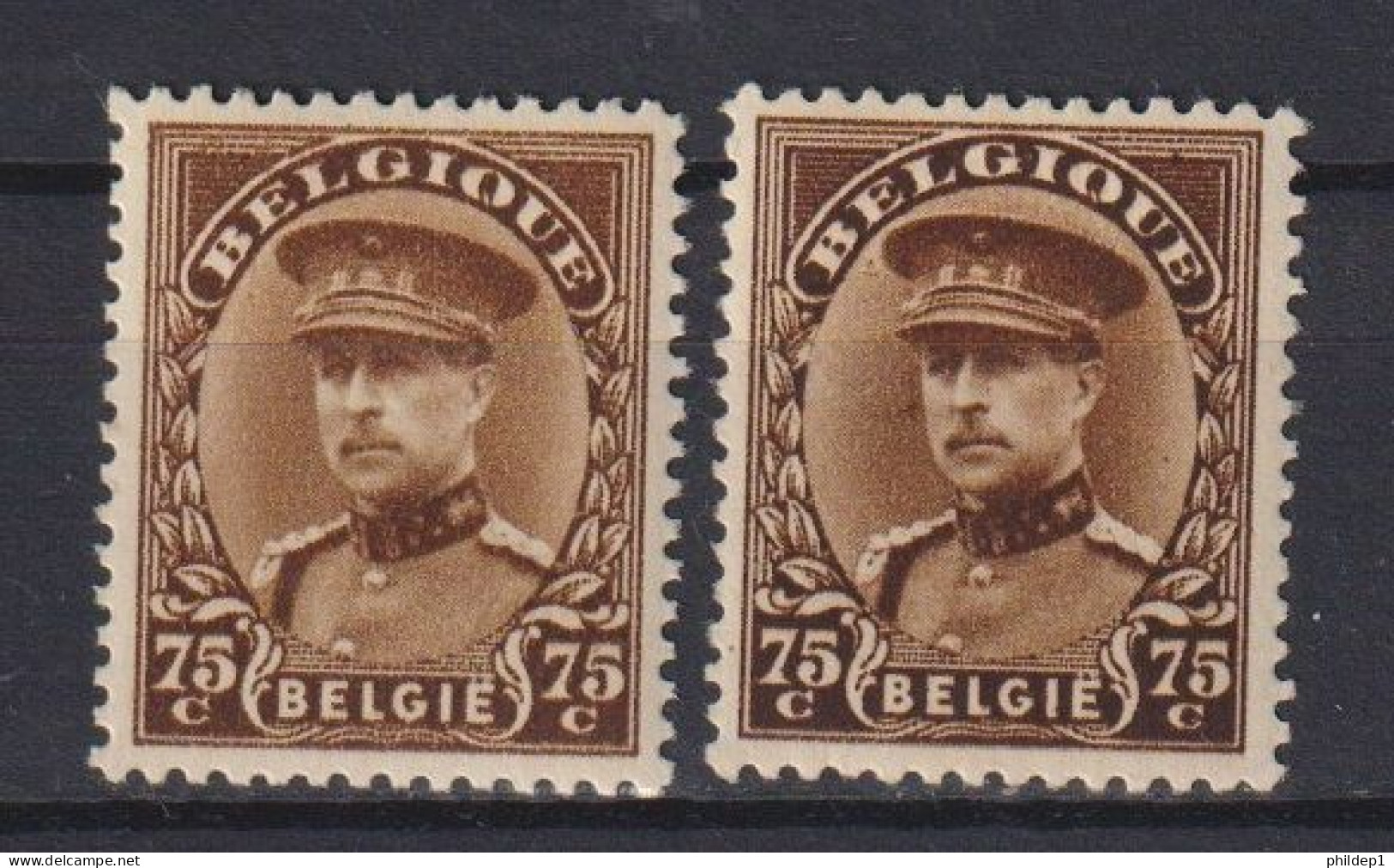 Belgique: COB N° 341 + 341a **, MNH, Neuf(). TB !!! - Unused Stamps