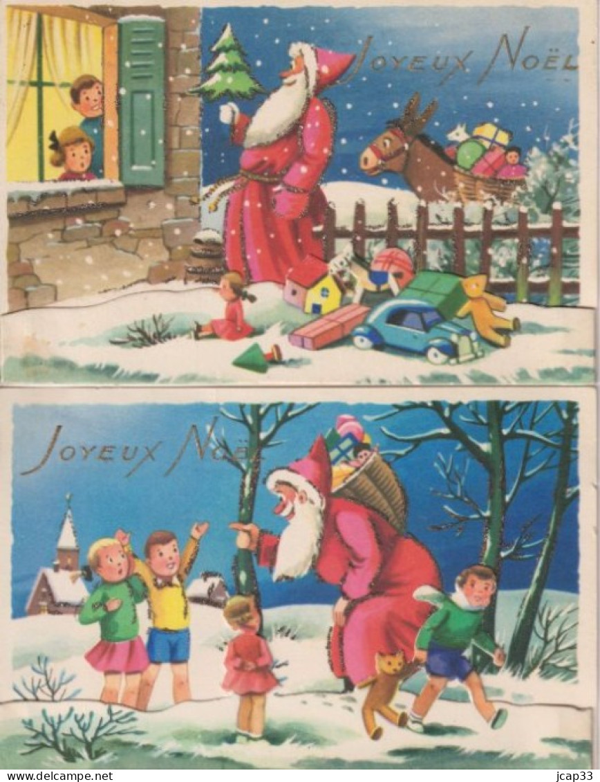 FANTAISIES  -  JOYEUX NOEL  -  LOT DE 4 CARTES  -  IDA  - - Autres & Non Classés