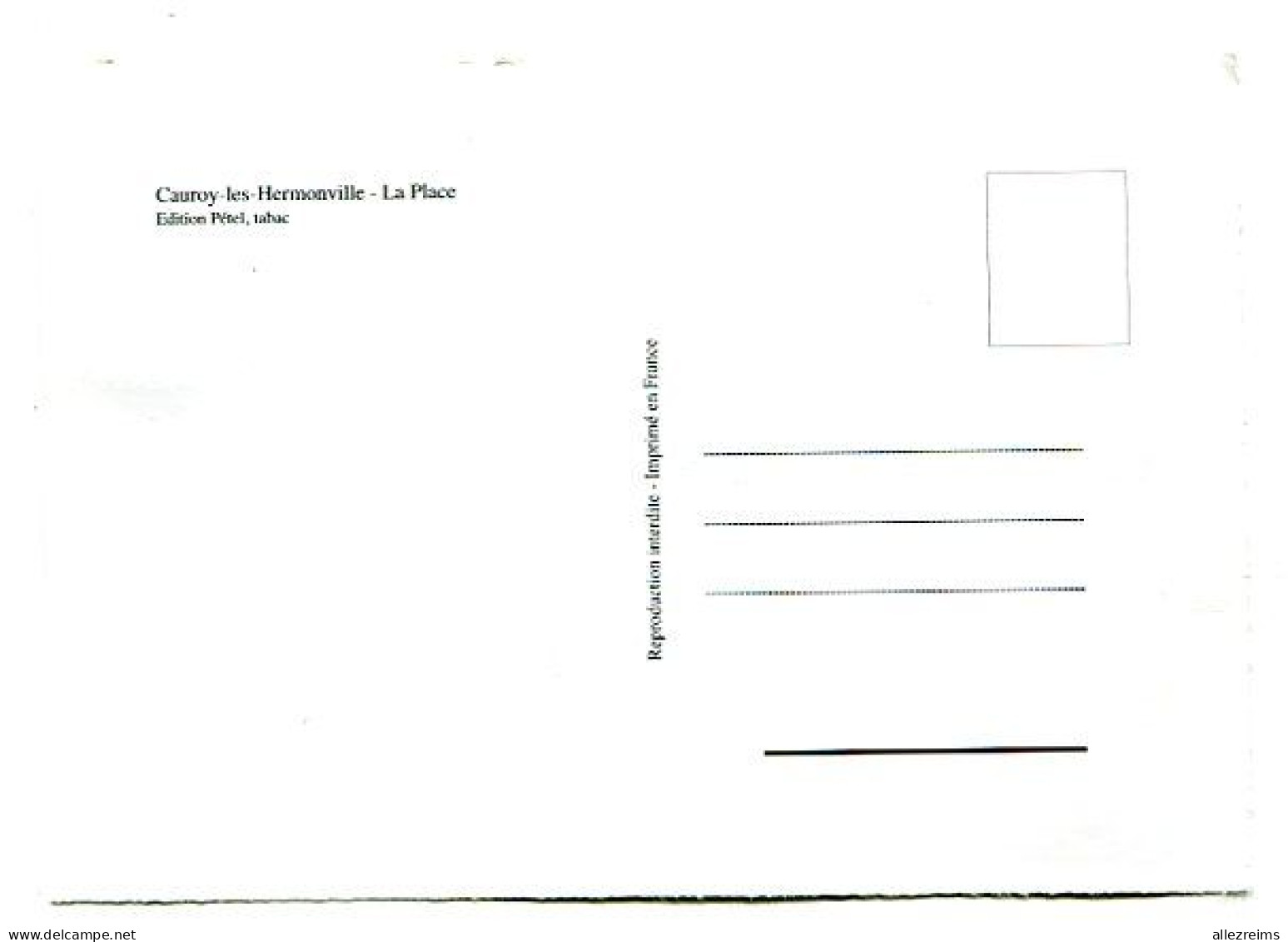 Repro CPA  51  : CAUROY Lès HERMONVILLE   La Place          VOIR  DESCRIPTIF  §§§ - Other & Unclassified