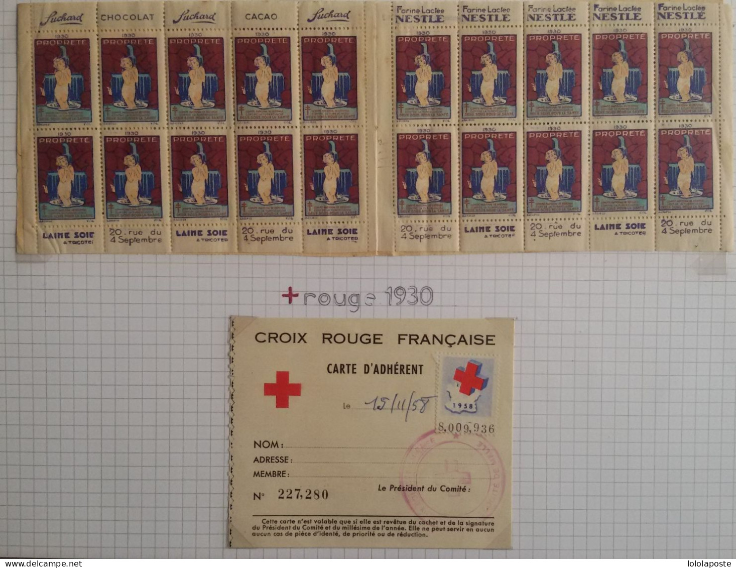 8 Carnets Anti Tuberculeux Entre 1930 Et 1939 Ainsi Que Quelques Carte D'adhérent à La Croix Rouge - 8 Photos - Antituberculeux