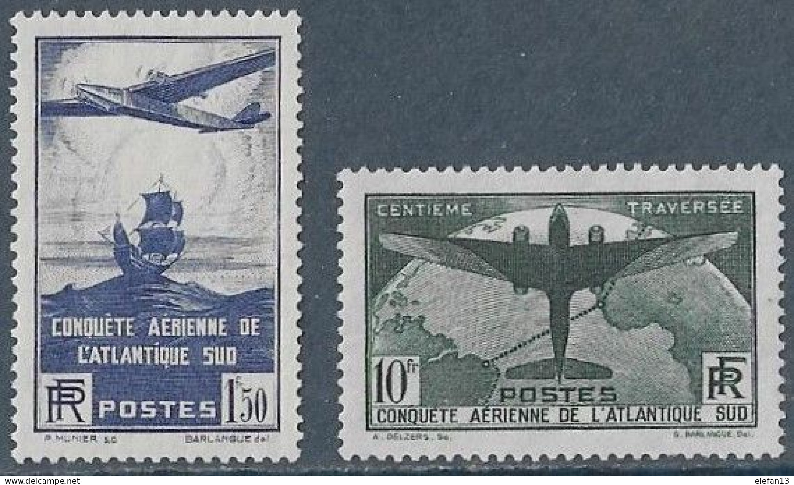 FRANCE N°320 Et 321  (*)     Neufs Sans Gomme - Unused Stamps