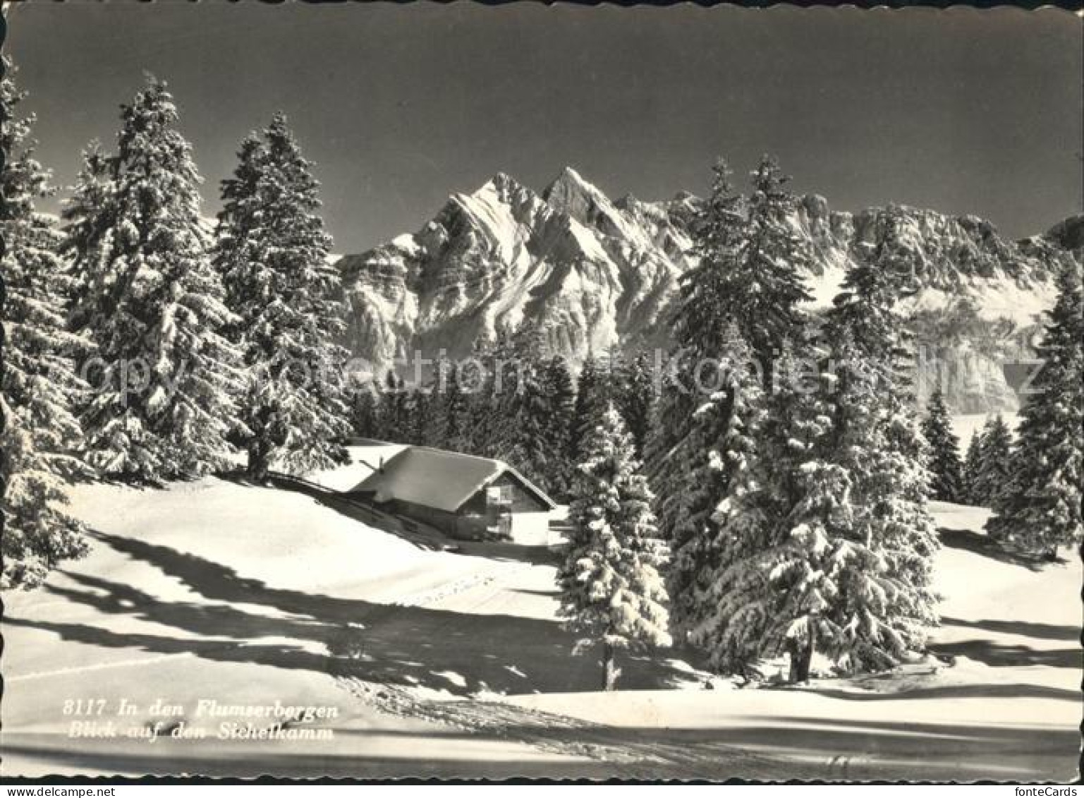 11645799 Flums Berghaus Flumserberg Blick Auf Sichelkamm Winterpanorama Flums - Autres & Non Classés