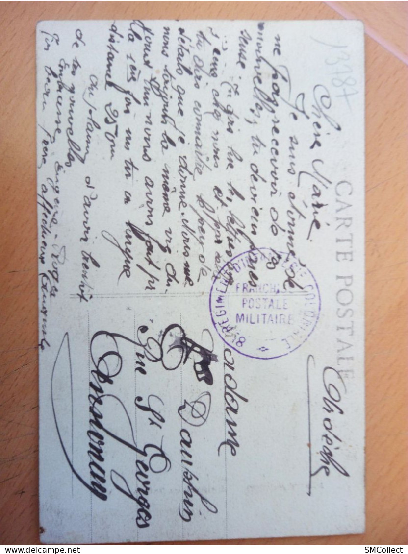 Toulon. Cachet De Franchise Postale Militaire Du 8e Régiment D'infanterie Coloniale (13787) - Manual Postmarks