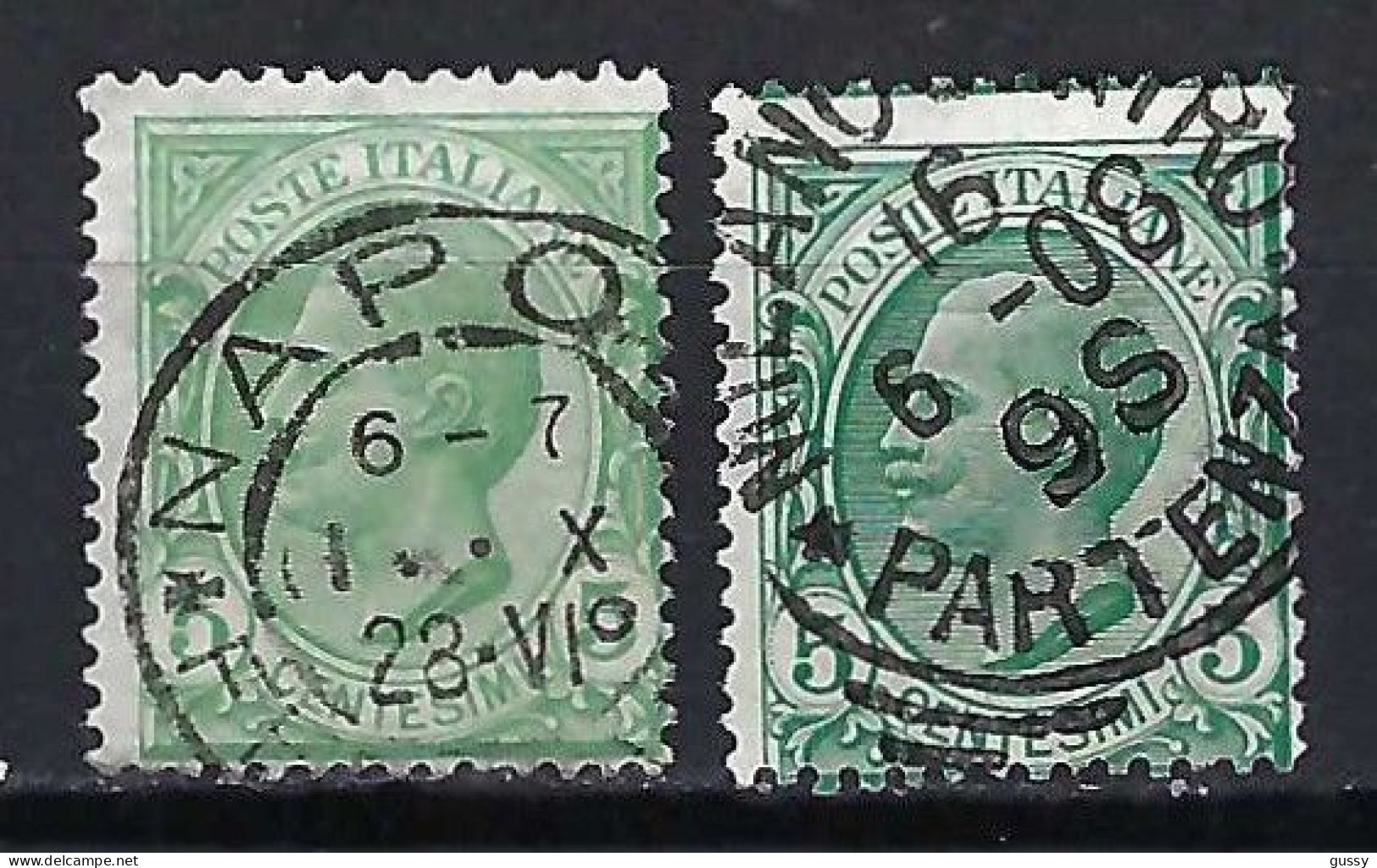 ITALIE Ca. 1906: 2x Le Y&T 76  Obl., 2 Nuances - Gebraucht