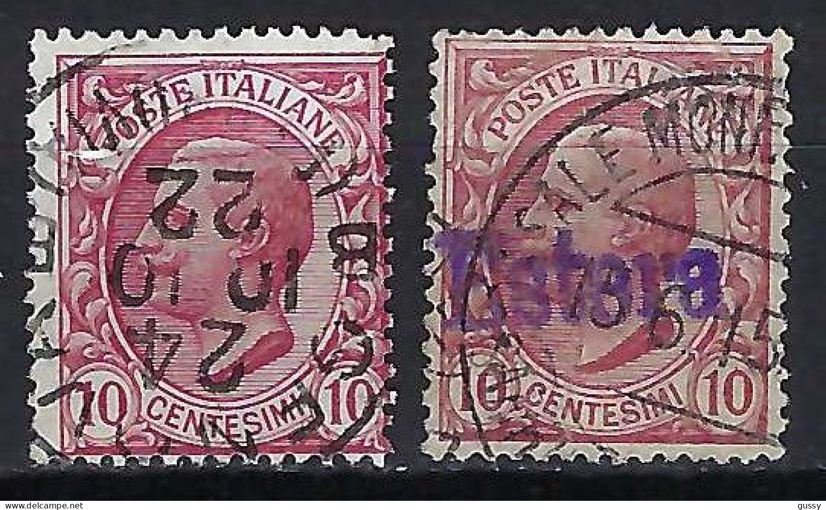 ITALIE Ca. 1906: 2x Le Y&T 77  Obl., 2 Nuances - Usados