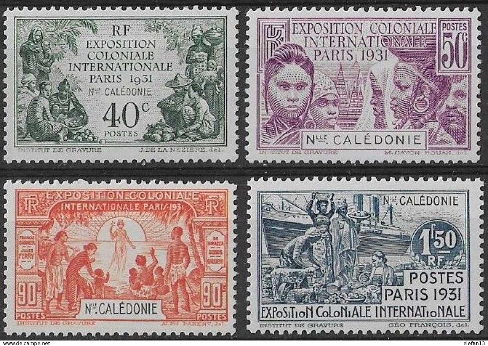 N. CALEDONIE N°162 à 165 ** 4 Valeurs Série Complète Neuve Sans Charnière Luxe MNH - Unused Stamps