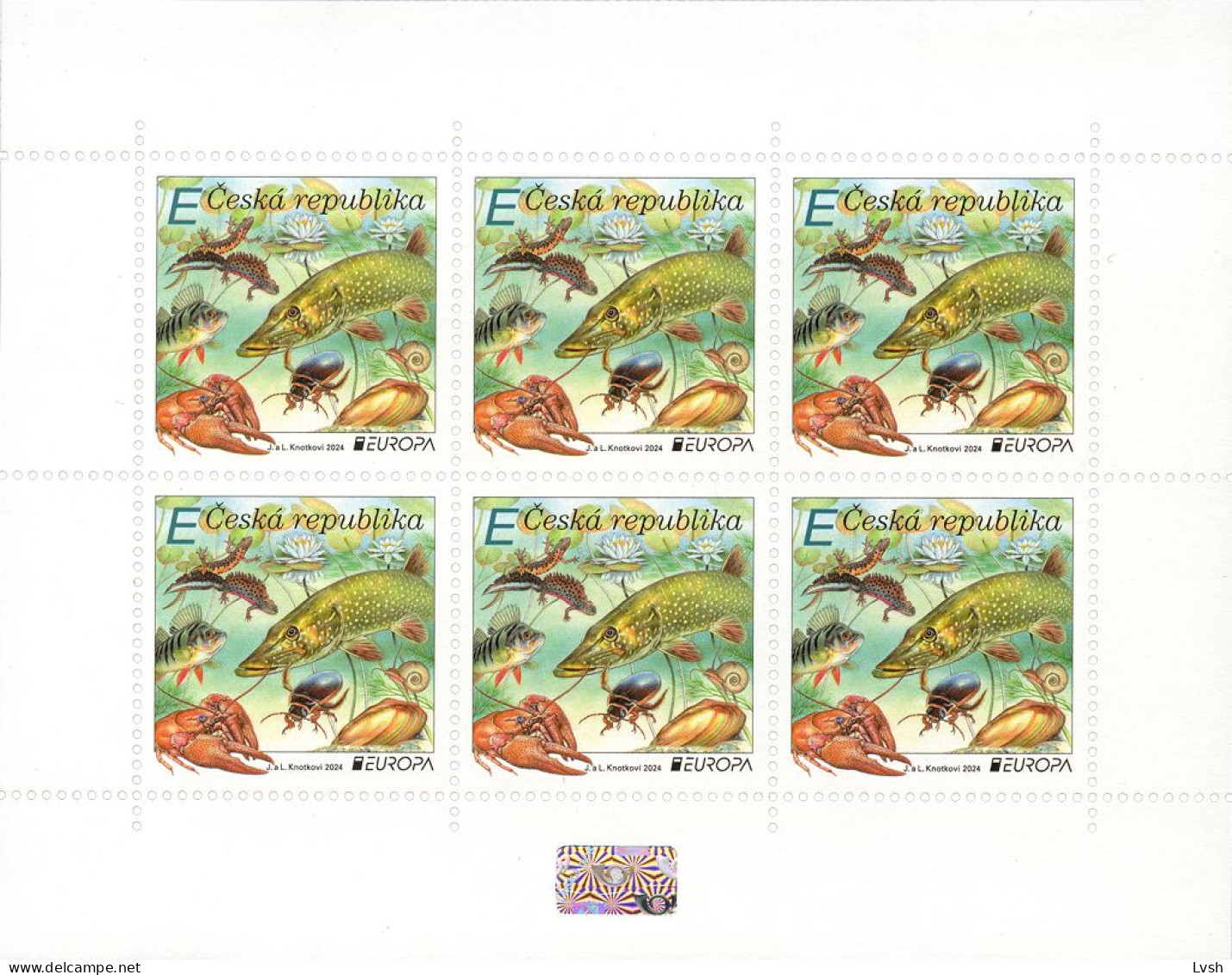 Czech Republic.2024.Europa CEPT.Underwater Fauna And Flora.m/s ** . - Fishes