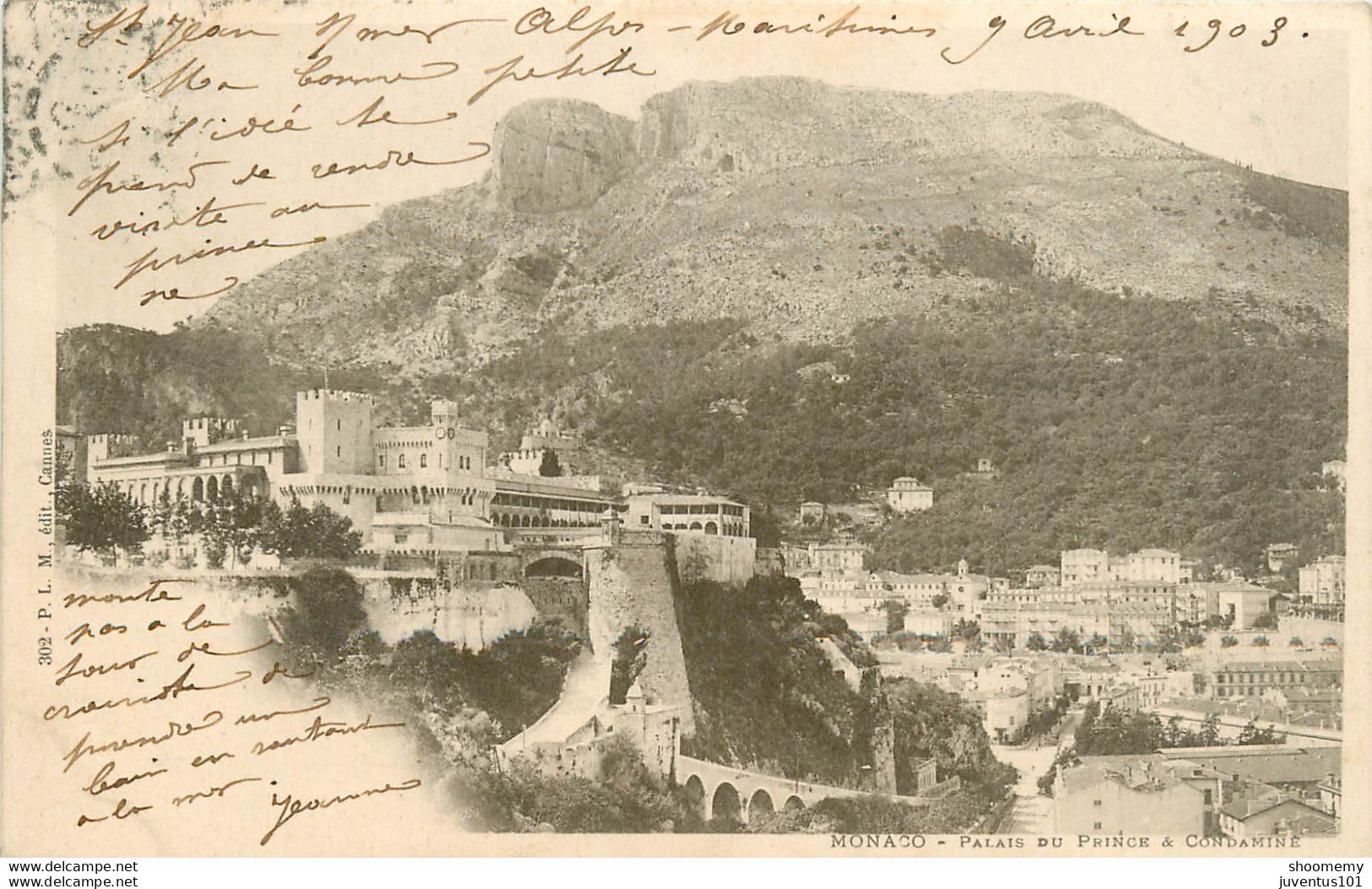 CPA Monaco-Palais Du Prince-Timbre     L1070 - Prinselijk Paleis