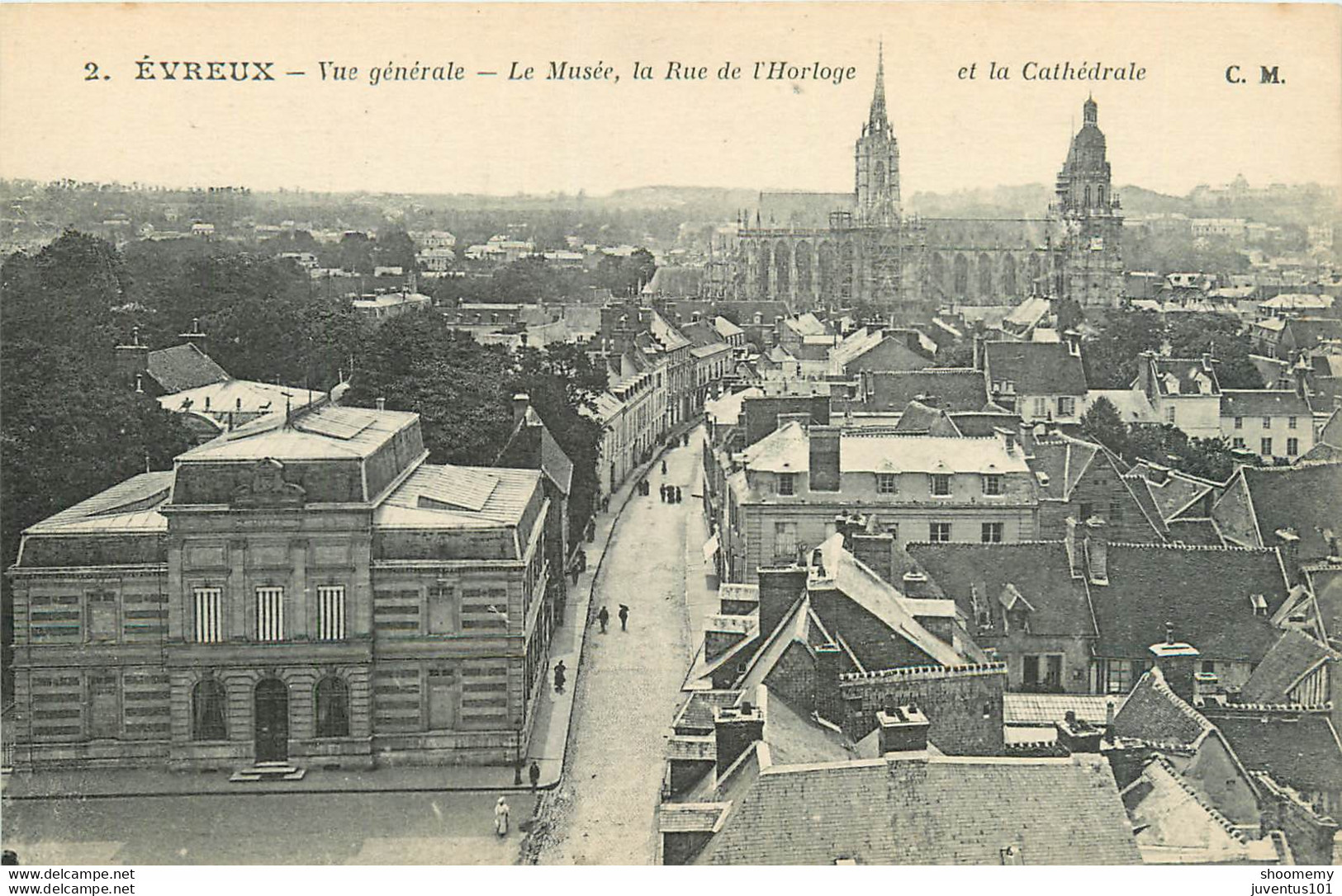 CPA Evreux-Vue Générale-Le Musée-Timbre      L1068 - Evreux