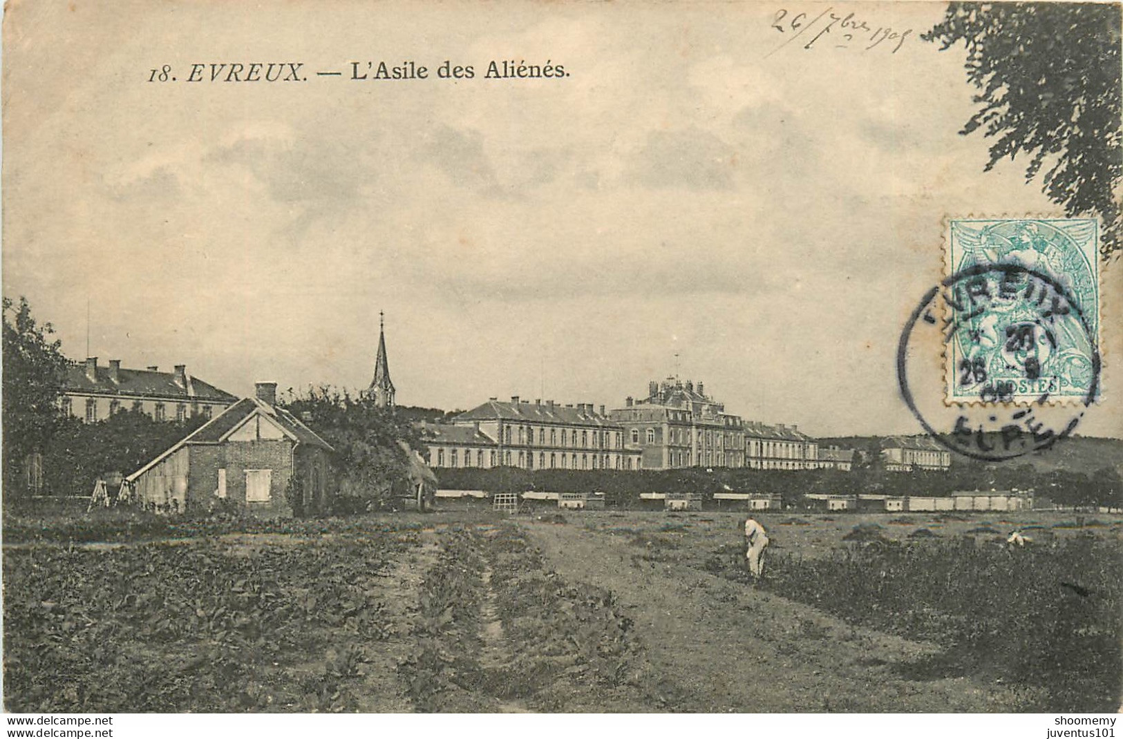 CPA Evreux-L'asile Des Aliénés-Timbre      L1068 - Evreux