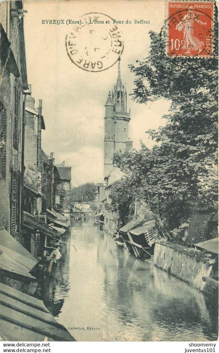 CPA Evreux-L'iton Et Tour Du Beffroi-Timbre   L1062 - Evreux