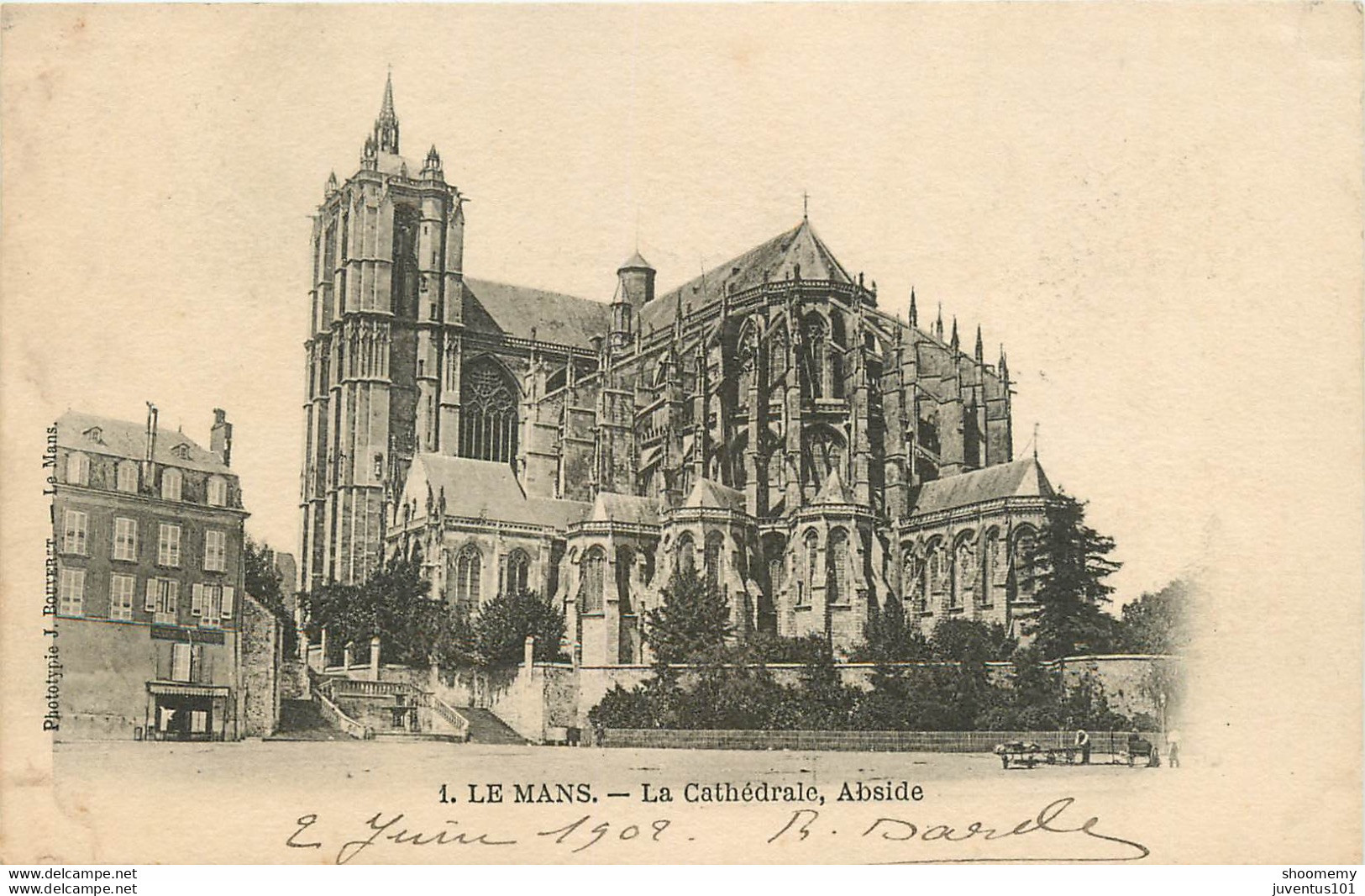 CPA Le Mans-Cathédrale-Timbre   L1061 - Le Mans