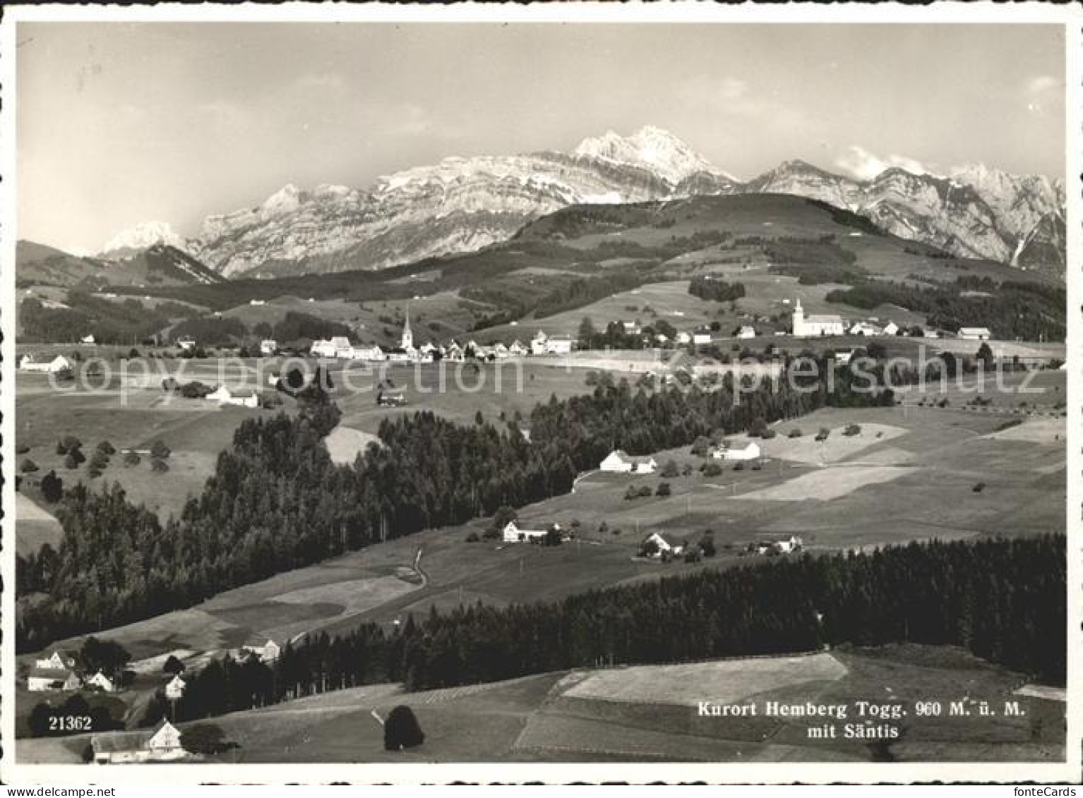 11645727 Hemberg SG Panorama Kurort Mit Saentiskette Appenzeller Alpen Fliegerau - Other & Unclassified