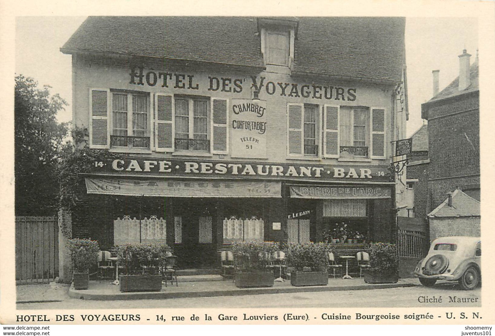 CPA Louviers-Hôtel Des Voyageurs    L1052 - Louviers