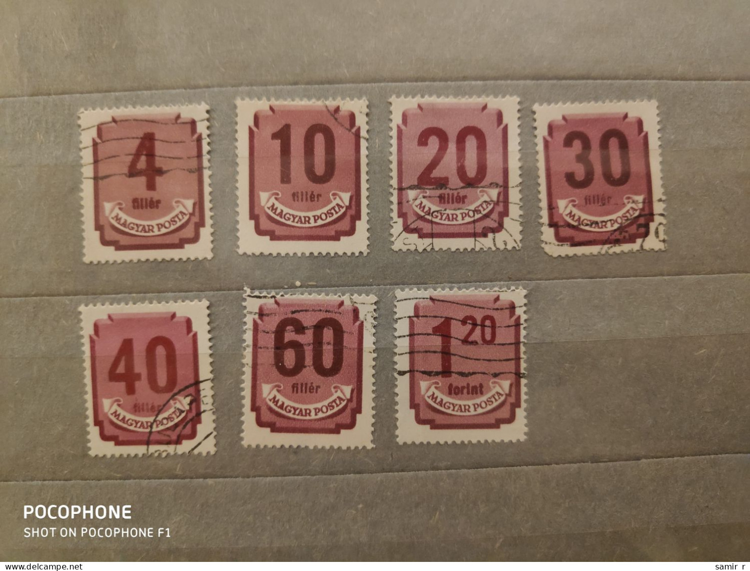 Hungary	Horn Fillers (F96) - Used Stamps