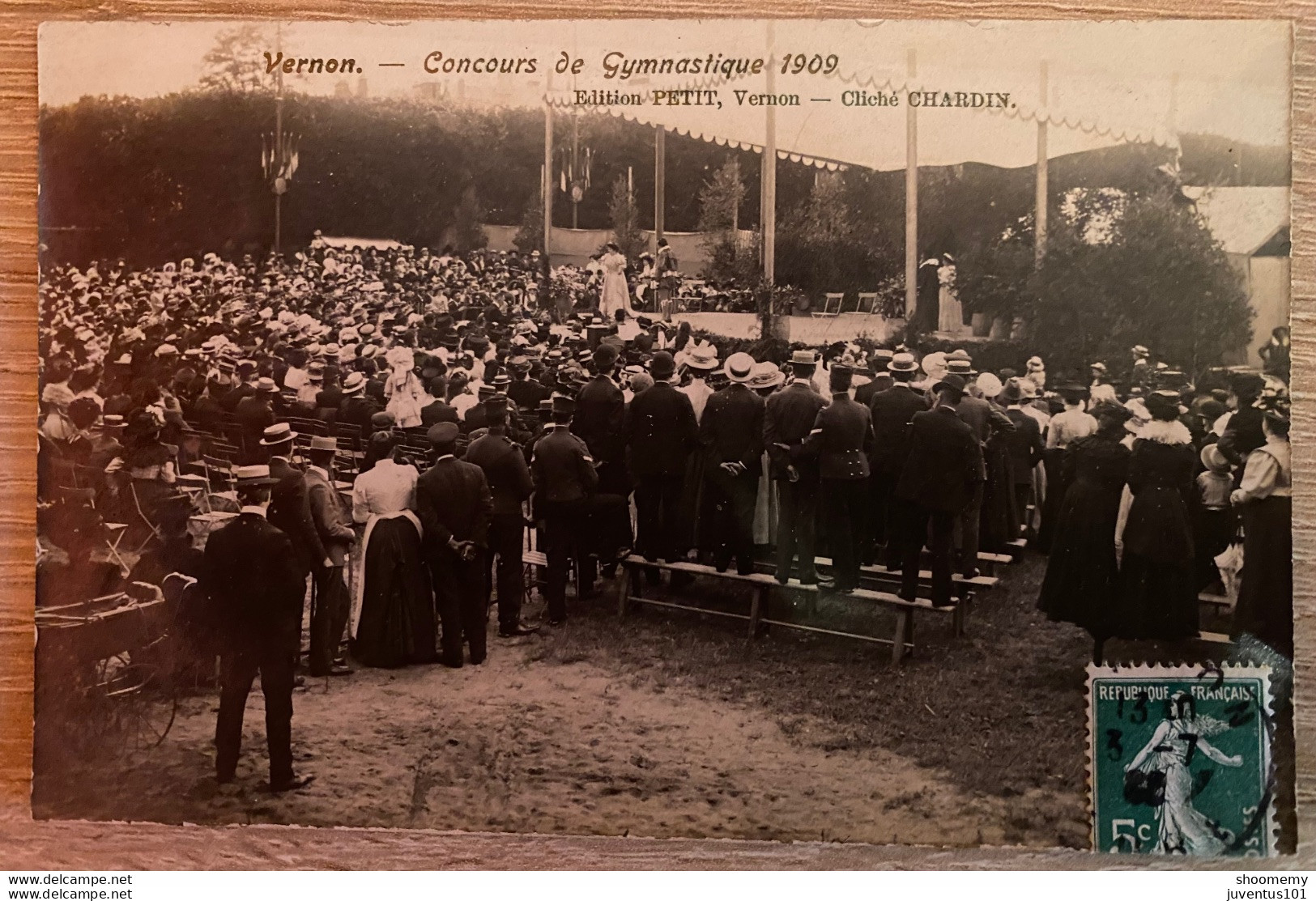 CPA Vernon-Concours De Gymnastique 1909-Timbre     L1048 - Vernon