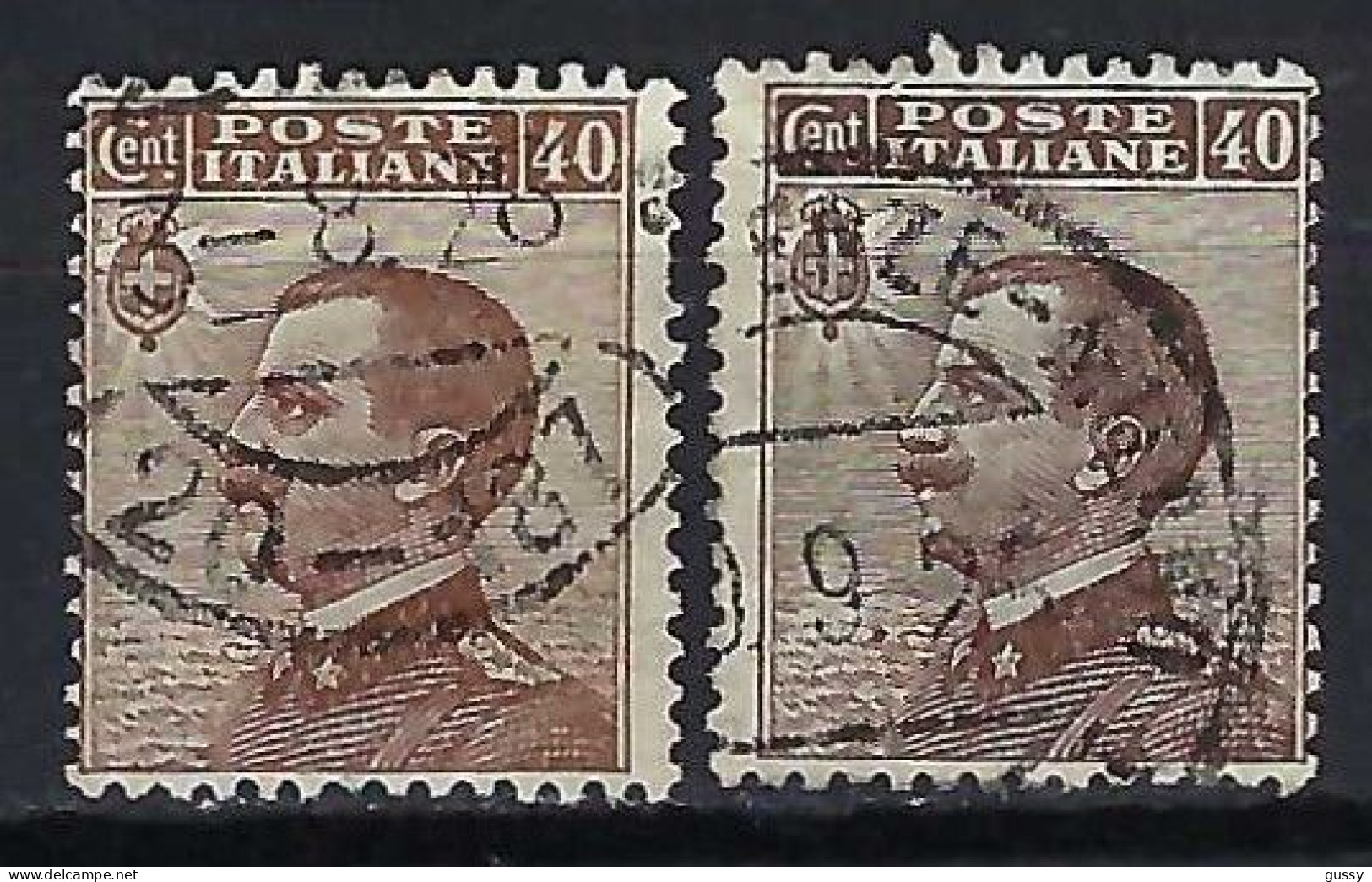 ITALIE Ca. 1906-08: 2x Le Y&T 80  Obl., 2 Nuances - Afgestempeld