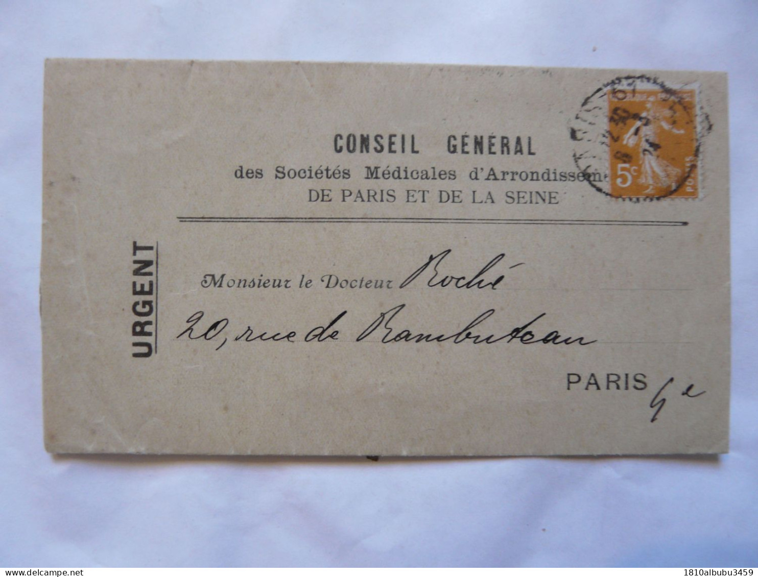 CONVOCATION - Réunion Du CONSEIL GENERAL Des Sociétés Médicales D'Arrondissement De PARIS ET DE LA SEINE 1924 - Documents Historiques