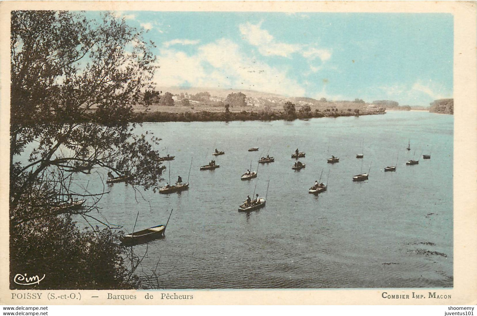 CPA Poissy-Barques De Pêcheurs-Timbre     L1104 - Poissy