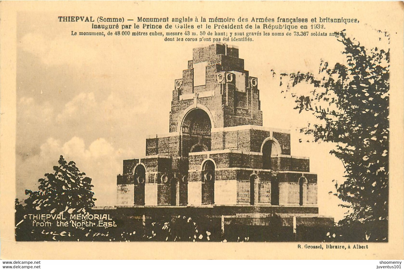 CPA Thiepval-Monument Anglais-Timbre       L1101 - Sonstige & Ohne Zuordnung