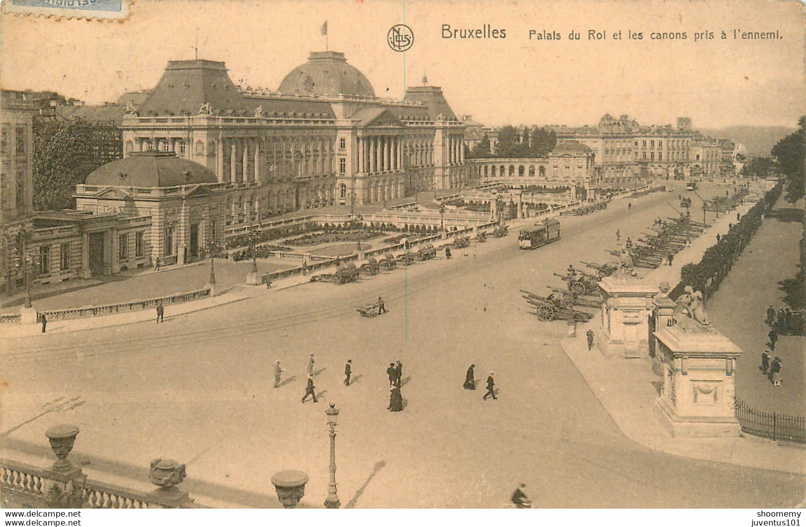 CPA Bruxelles-Palais Du Roi Et Les Canons-Timbre        L1103 - Autres & Non Classés