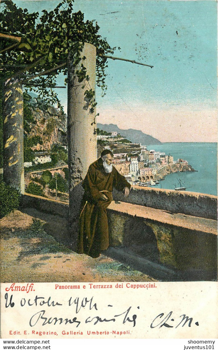 CPA Amalfi-Panorama E Terrazza Dei Cappuccini-Timbre    L1241 - Andere & Zonder Classificatie