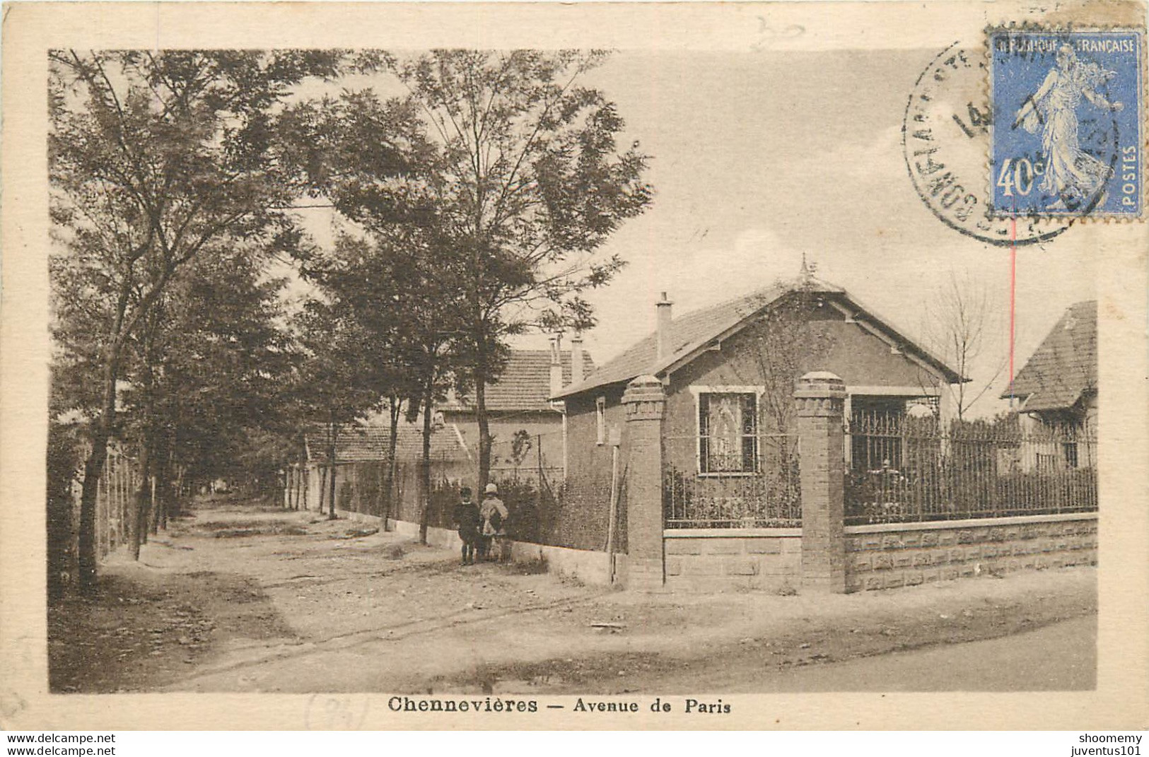 CPA Chennevières-Avenue De Paris-Timbre     L1236 - Chennevieres Sur Marne