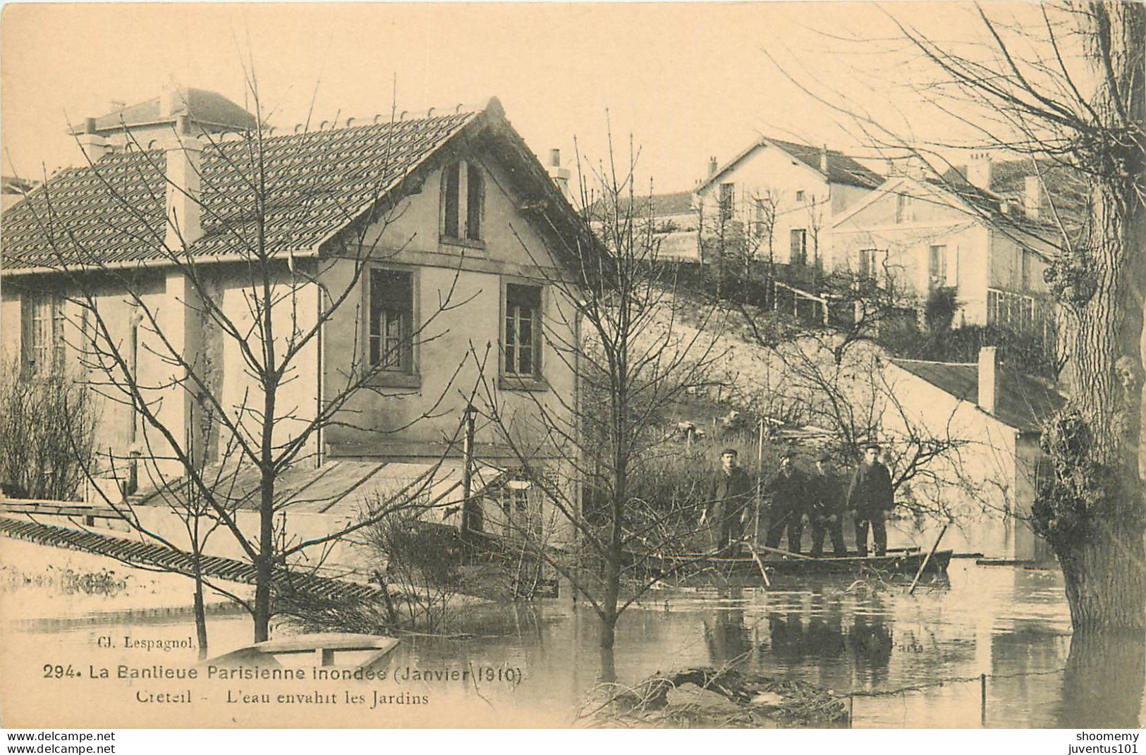 CPA Créteil-L'eau Envahit Les Jardins-La Banlieue Parisienne Inondée     L1226 - Creteil