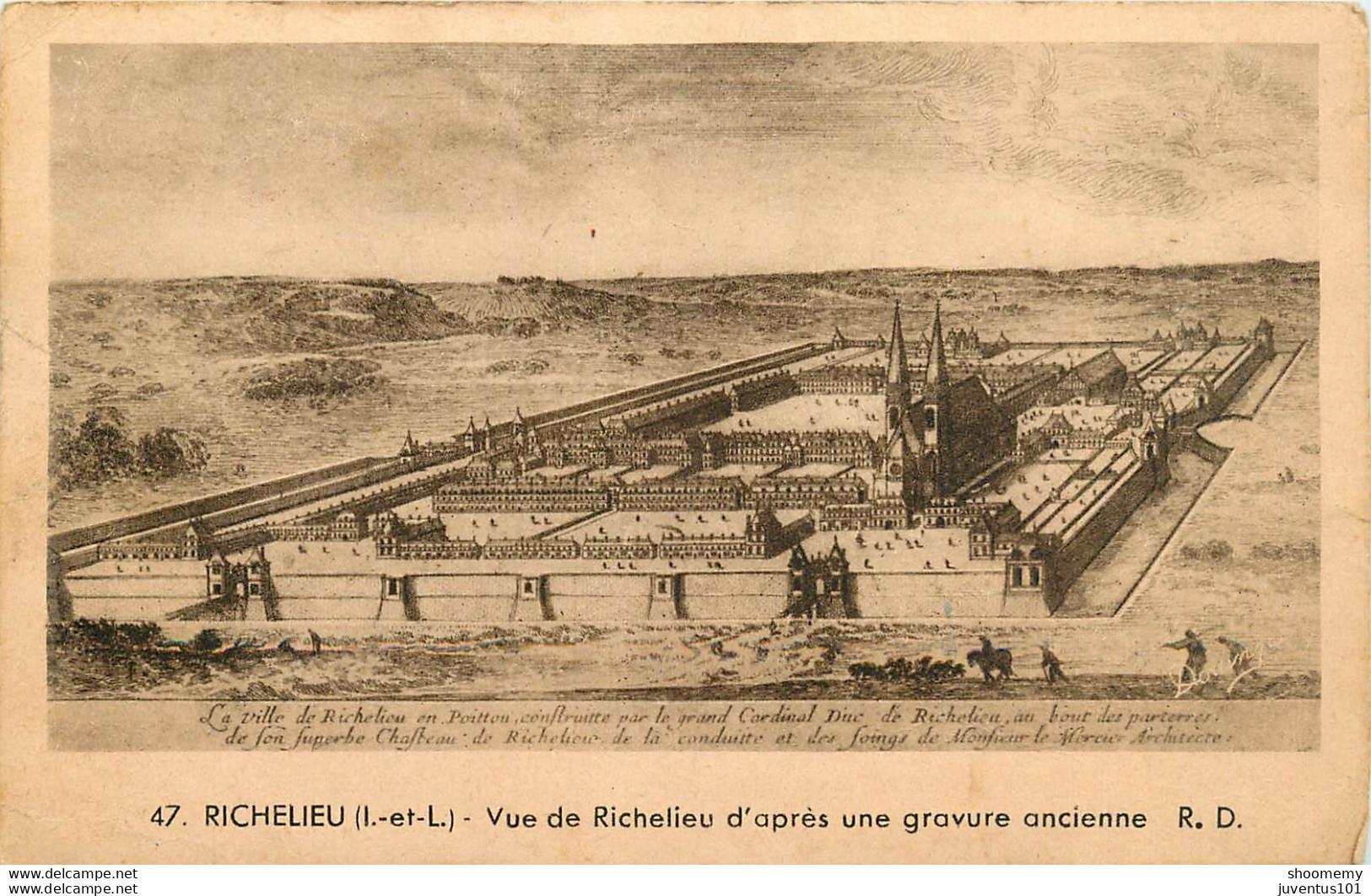 CPA Richelieu-Vue D'après Une Gravure Ancienne    L1105 - Other & Unclassified