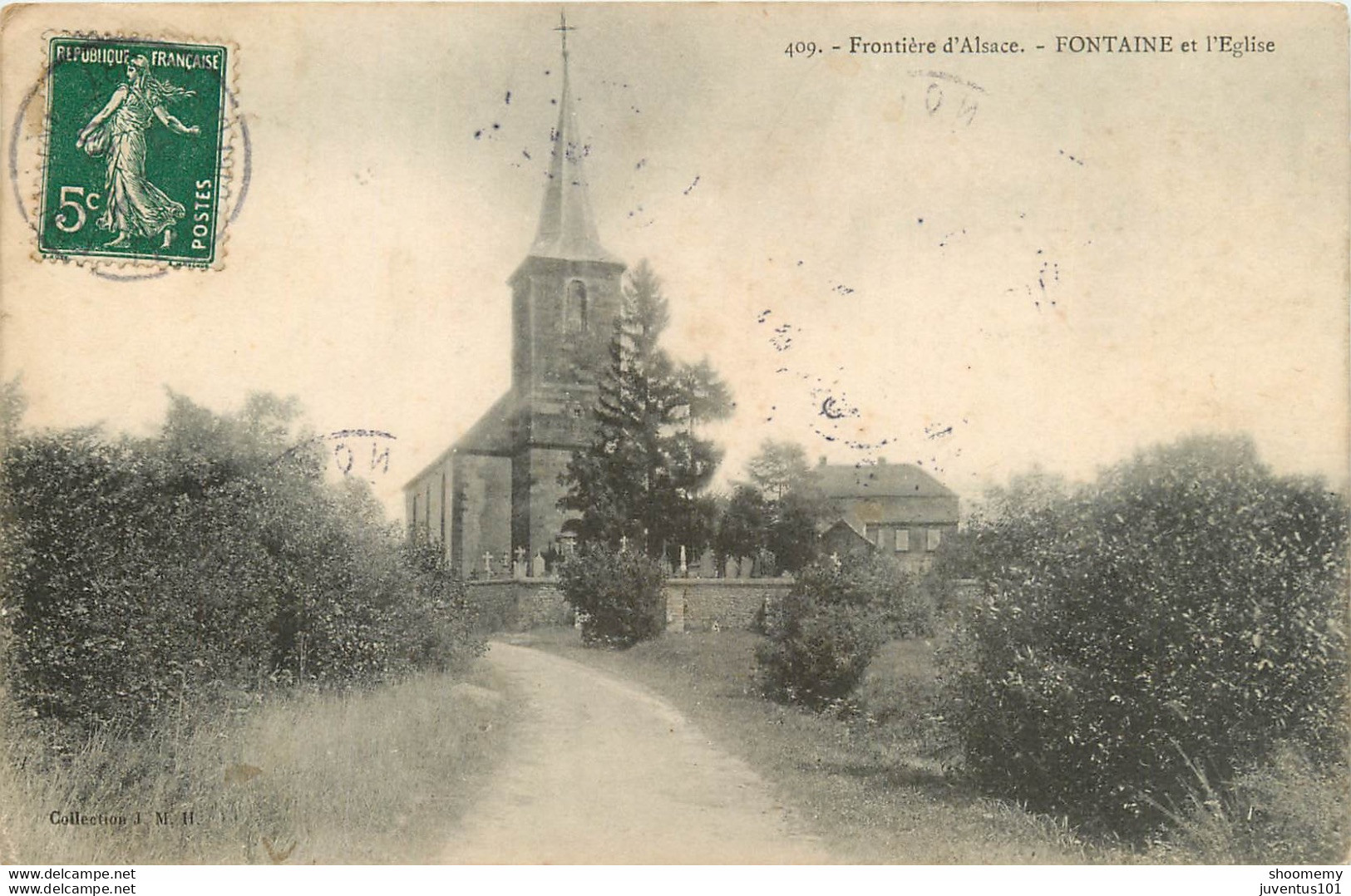 CPA Fontaine Et L'église-Timbre      L1319 - Fontaine