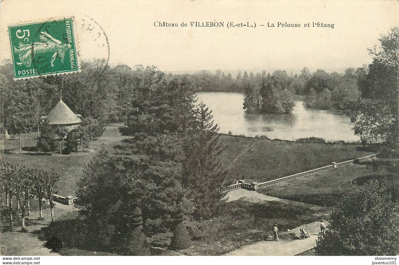 CPA Château De Villebon-La Pelouse Et L'étang-Timbre     L1280 - Other & Unclassified